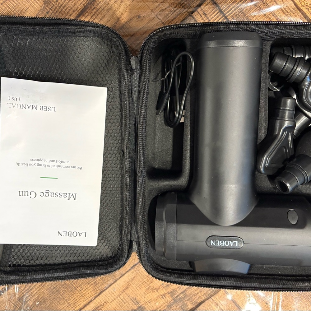 Boden Black Massage Gun with Carrying Case